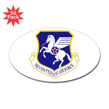 17AF - M01 - 01 - 17th Air Force - Sticker (Oval 50 pk)