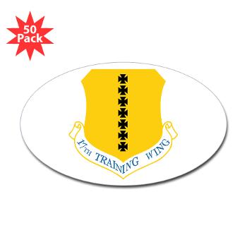 17TW - M01 - 01 - 17th Training Wing - Sticker (Oval 50 pk) - Click Image to Close