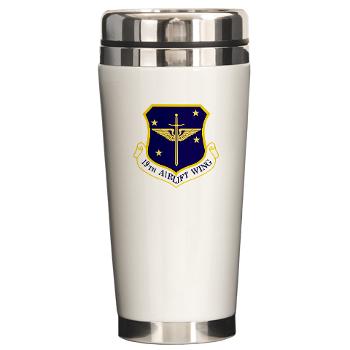 19AW - M01 - 03 - 19th Airlift Wing - Ceramic Travel Mug - Click Image to Close
