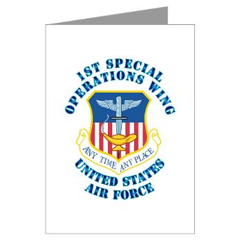 1SOW - M01 - 02 - 1st Special Operations Wing with Text - Greeting Cards (Pk of 10) - Click Image to Close