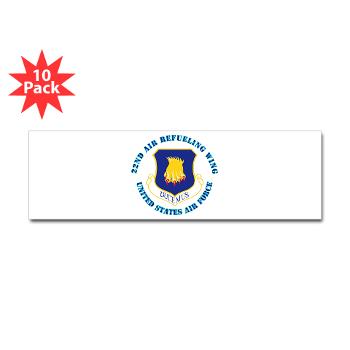 22ARW - M01 - 01 - 22nd Air Refueling Wing with Text - Sticker (Bumper 10 pk)