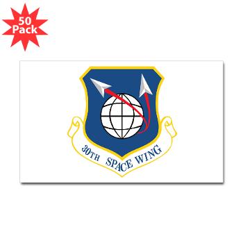 30SW - M01 - 01 - 30th Space Wing - Sticker (Rectangle 50 pk) - Click Image to Close