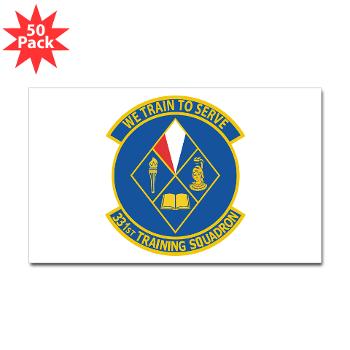 331TS - M01 - 01 - 331st Training Squadron - Sticker (Rectangle 50 pk)