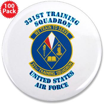 331TS - M01 - 01 - 331st Training Squadron with Text - 3.5" Button (100 pack)