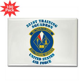 331TS - M01 - 01 - 331st Training Squadron with Text - Rectangle Magnet (100 pack)