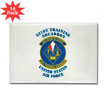 331TS - M01 - 01 - 331st Training Squadron with Text - Rectangle Magnet (10 pack)