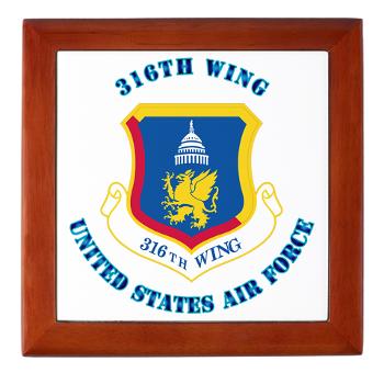 36W - M01 - 03 - 36th Wing with Text - Keepsake Box