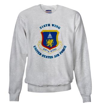 36W - A01 - 03 - 36th Wing with Text - Sweatshirt - Click Image to Close