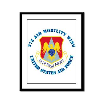 375AM - M01 - 02 - 375th Air Mobility with Text - Framed Panel Print - Click Image to Close