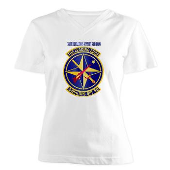 548OSS - A01 - 04 - 548th Operations Support Squadron with Text - Women's V-Neck T-Shirt