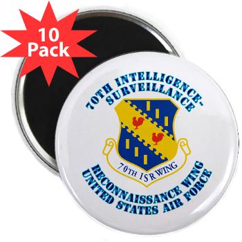 70ISRW - M01 - 01 - 70th ISR Wing with Text - 2.25" Magnet (10 pack) - Click Image to Close
