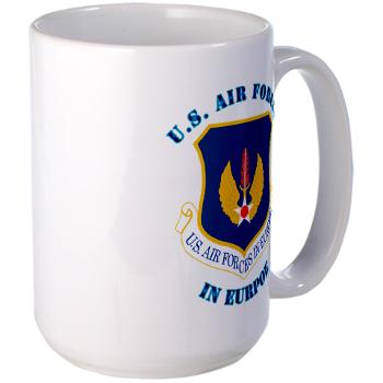 USAFE - M01 - 03 - United States Air Forces in Europe with Text - Large Mug - Click Image to Close